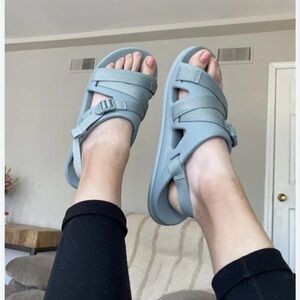Chaco Chillos Sport Sandal Women Aqua Gray Size 8